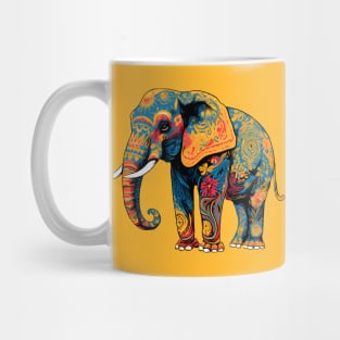 Tribal Elephant Art Wildlife Endangered African Asian Indian Mug